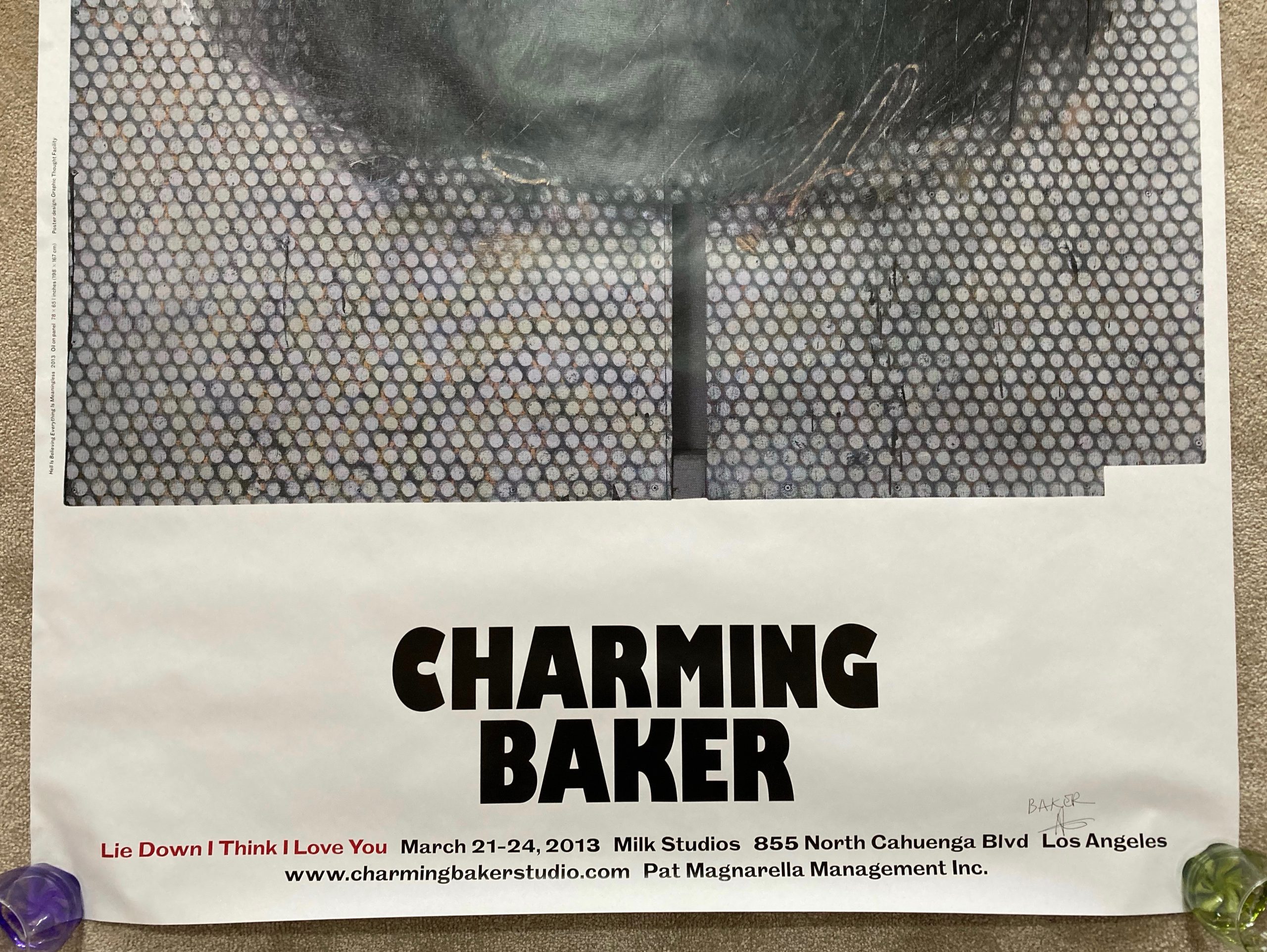 Charming Baker Show Poster LA signed show poster from 2013