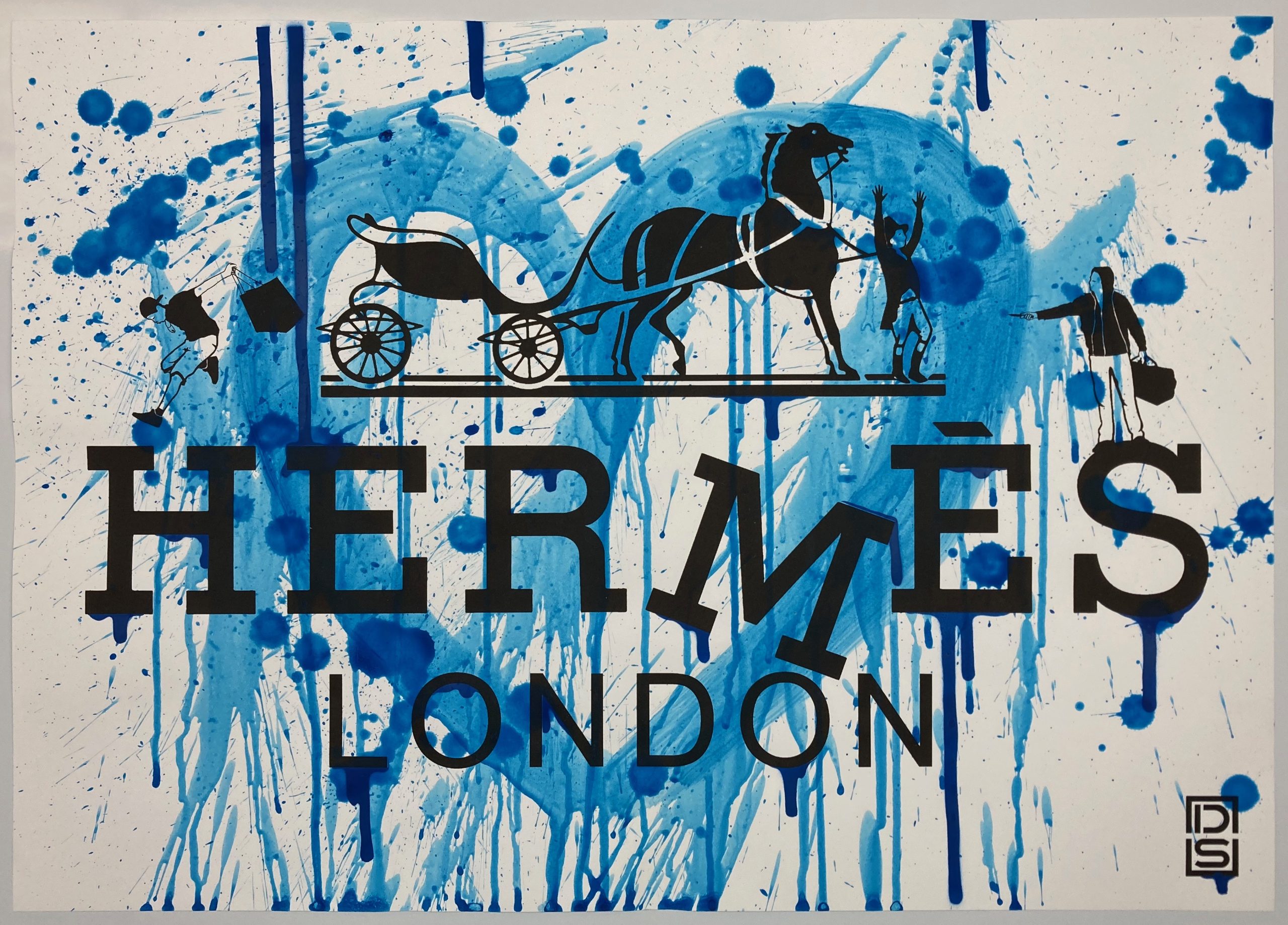 DS smash and grab blue hermes one off art