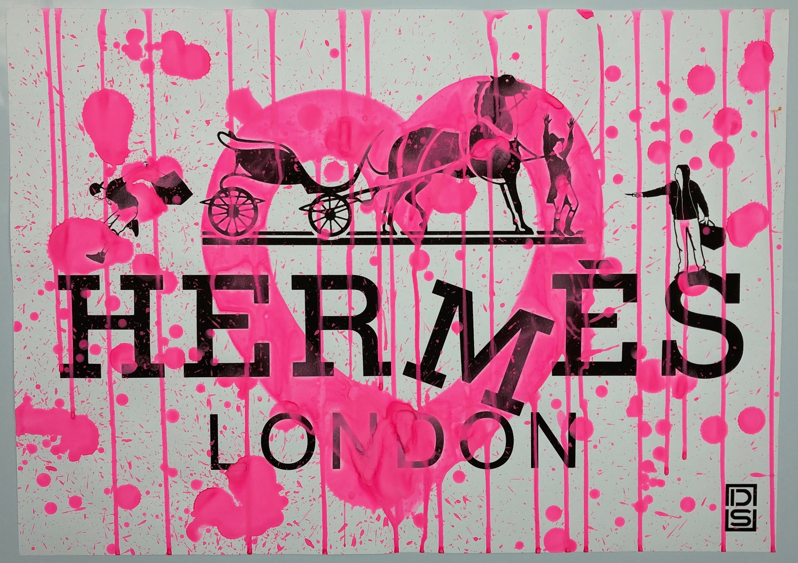 DS smash and grab hermes pink one off art