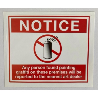 Banksy Film Notice Sticker