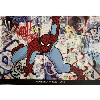 Seen Spiderman Poster Signed
