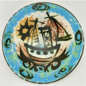 celtic pottery newlyn ship bowl