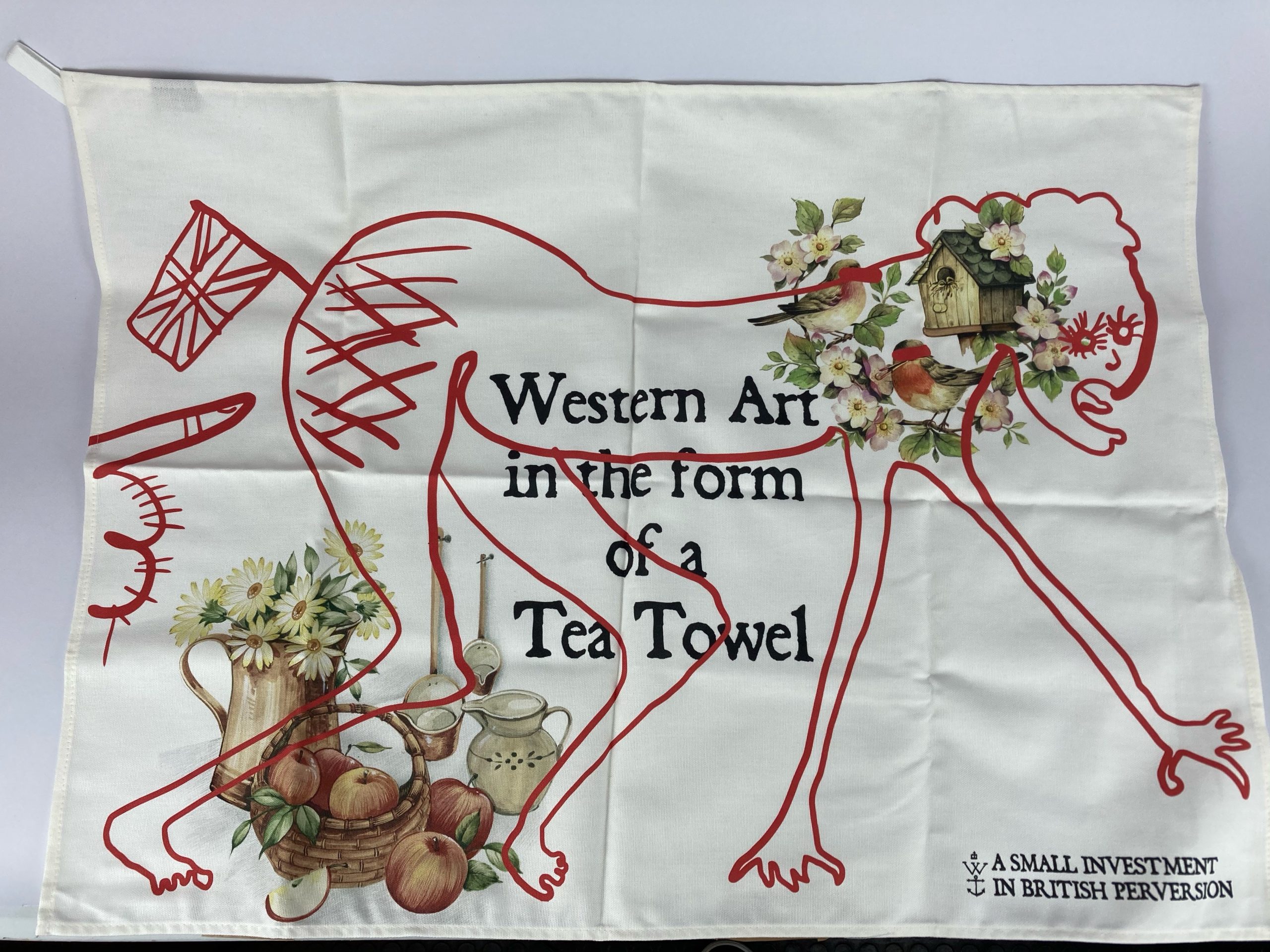 grayson perry art tea towel a small investment