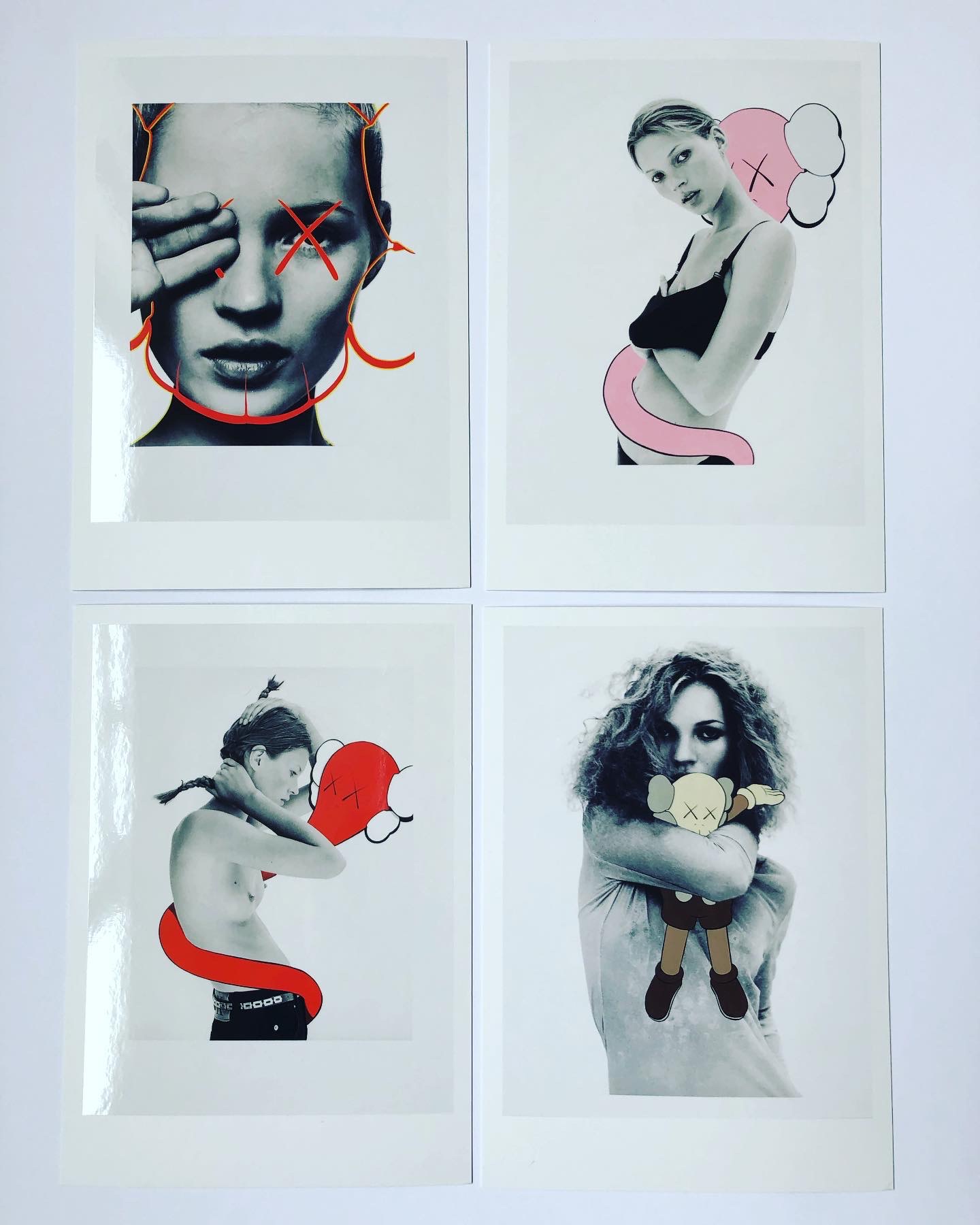 kaws kate moss postcard set