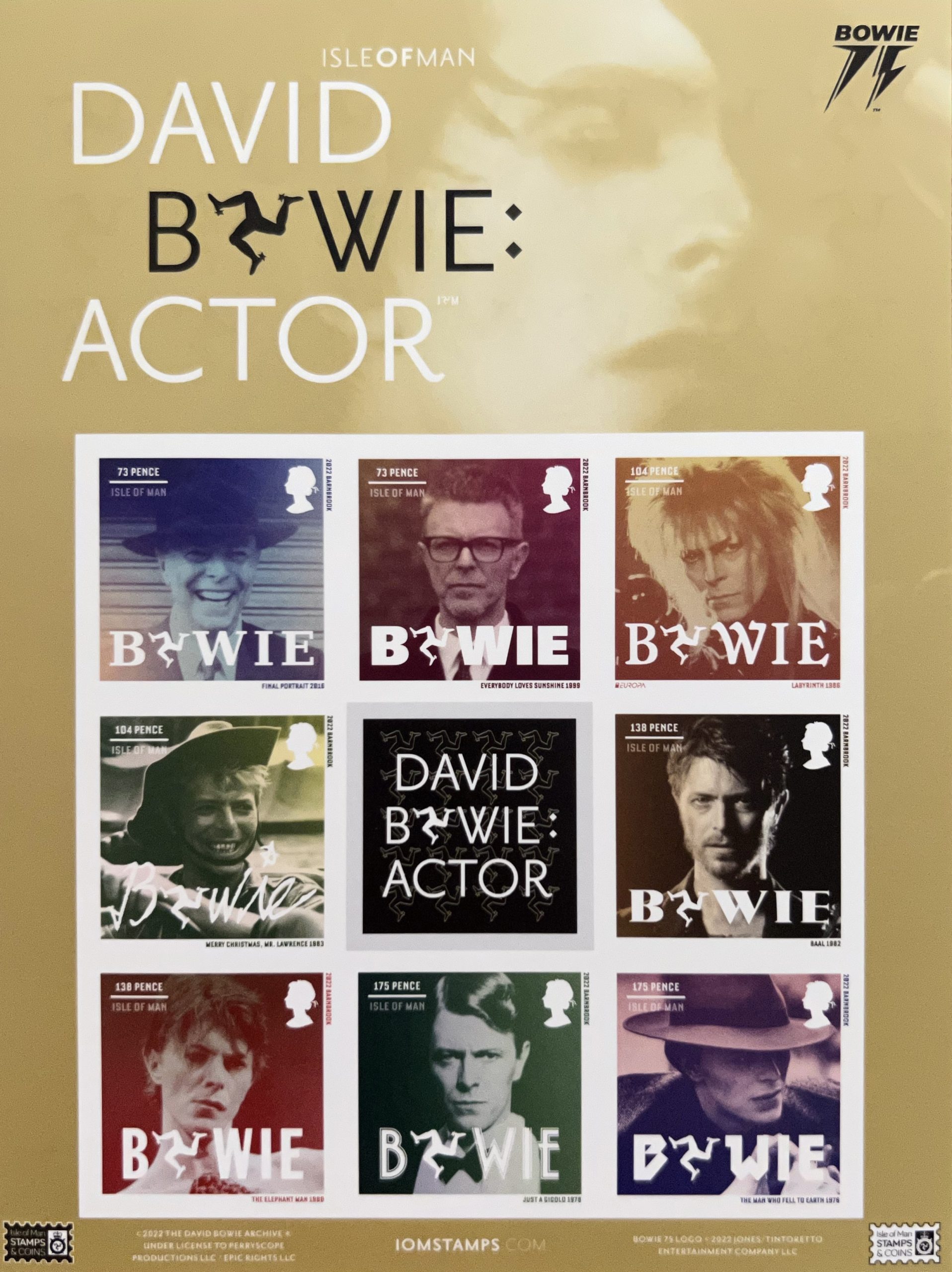 david bowie actor stamps limited edition