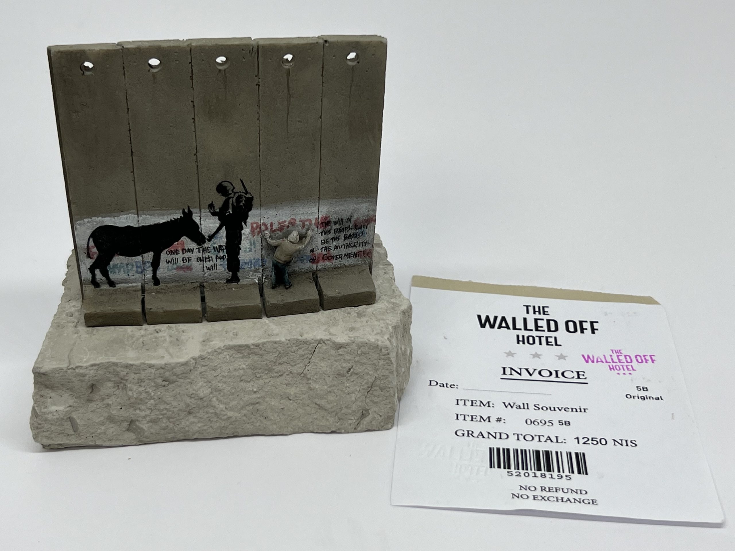 Banksy donkey documents sculpture