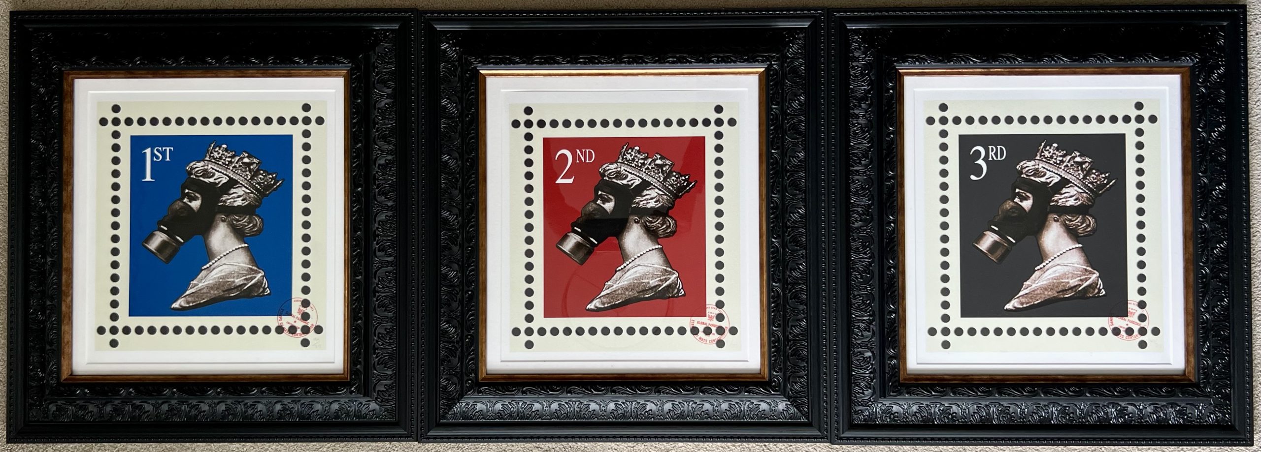 jimmy cauty stamps of covidian culture framed set jimmy cauty stamps of covidian culture framed set