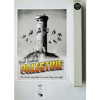 banksy visit historic palestine poster receipt and box