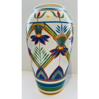 poole pottery lotus design vase one off karen brown