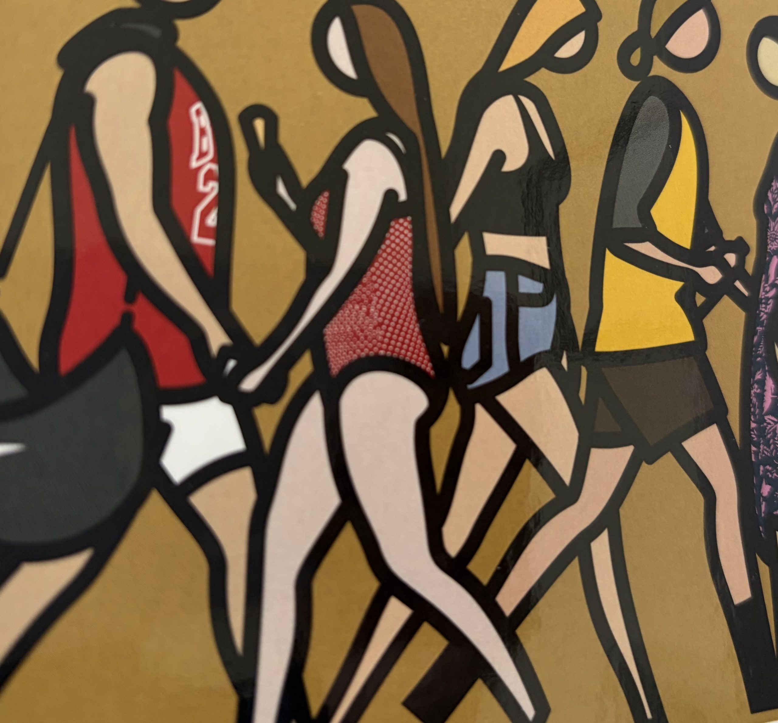 Walking in Melbourne 7. Postcard by Julian Opie