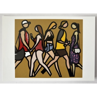 Walking in Melbourne 7. Postcard by Julian Opie