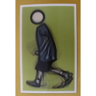 Paul Running Julian Opie Lenticular Art Card