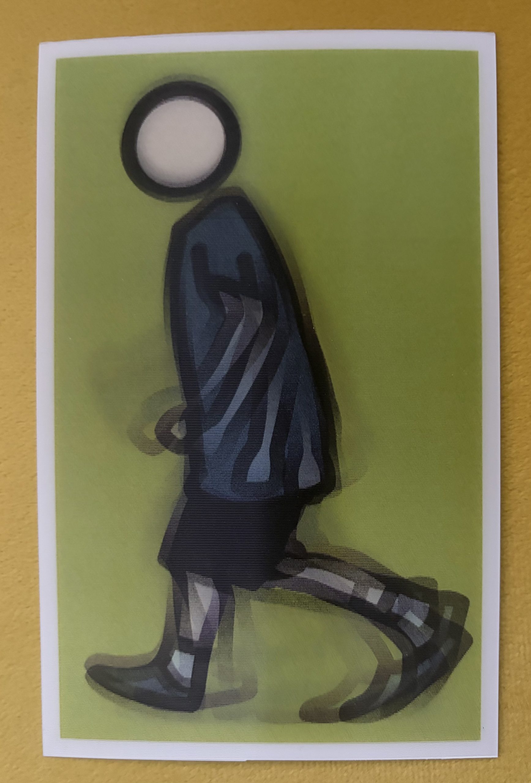 Paul Running Julian Opie Lenticular Art Card Paul Running Julian Opie Lenticular Art Card