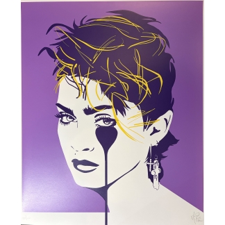 Pure Evil Madonna Lucky Star Lilac Limited Edition ScreenPrint